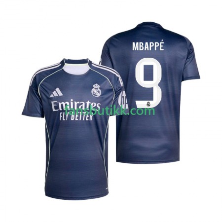Fotballdrakt Real Madrid Kylian Mbappé 9 Bortetrøye 2025-2026 Kortermet